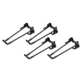 sourcing map Folding Table Legs, 4 Pieces 20 cm (7.9 Inches) Metal Folding Table Legs for Furniture DIY Projects, Black