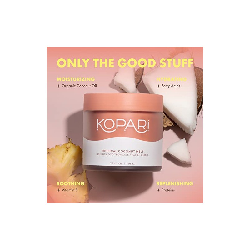 Kopari- Crema hidratante multiusos Organic Tropical Coconut Melt, 100 aceite