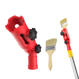 Jyvlucient Multi-Angle Paint Brush Extender Holder for High Ceiling Extension Pole Attachments Paint Brush Extension Handle-Universal Paint Brush Extender Tool fits Most Rollers Brush Scrapers