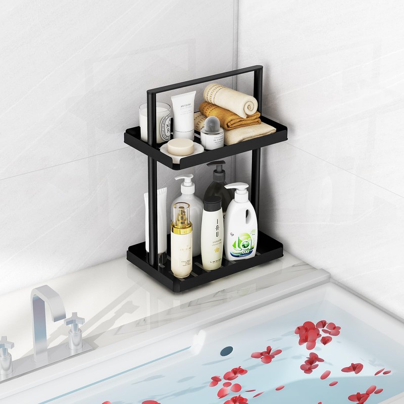STWWO 2 Tier Bathroom Counter Organizer, Vanity Organizer for Bathroom