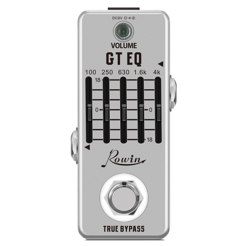 Rowin 5-Band EQ Pedal Electric Guitar Equalizer 100Hz 250Hz 630Hz