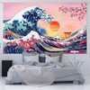 Sumind Ocean Wave Wall Hanging Photo Banner Japanese Kanagawa Backdrop
