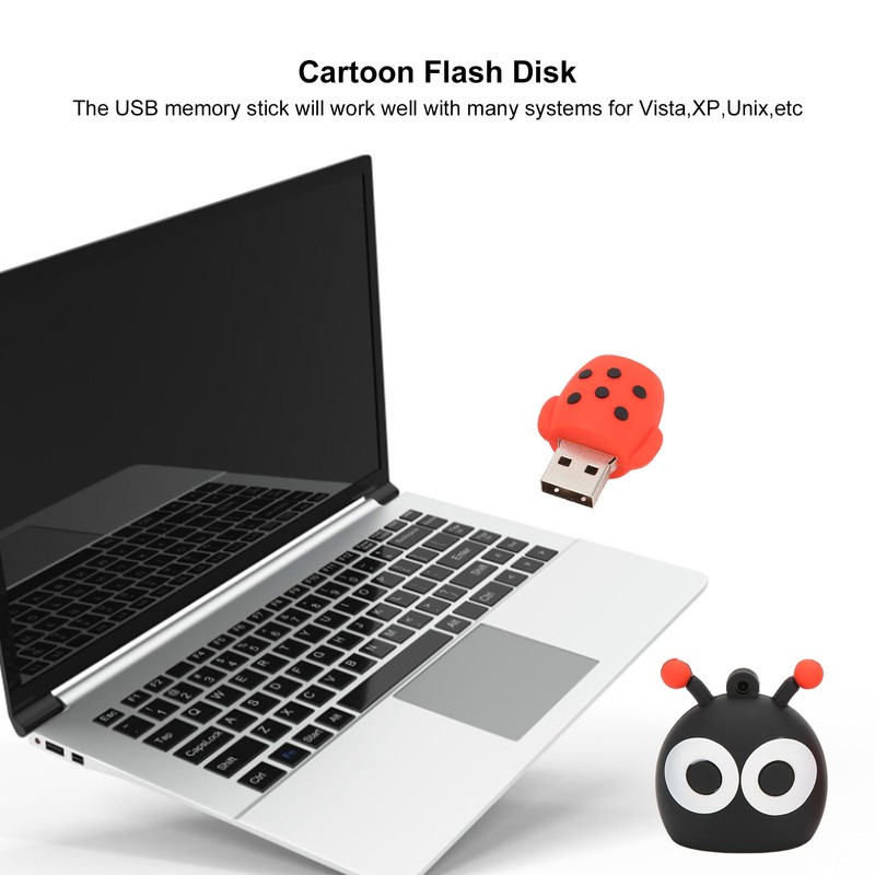 Cartoon Flash Disk Cartoon Ladybug Compatible Optional Stock USB Flash
