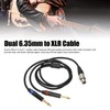 Dual 6.35mm 1/4 Inch to XLR Microphone Cable, Y Splitter