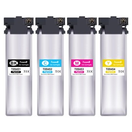 T9451 T9452 T9453 T9454 Printer Cartridges Compatible with Epson T9451-T9454 for Epson Workforce Pro WF-C5710DWF WF-C5790DWF WF-C5210DW WF-C5290DW WF-C5710 WF-C5790 WF-C5211 0 (1 Black Cyan Magenta