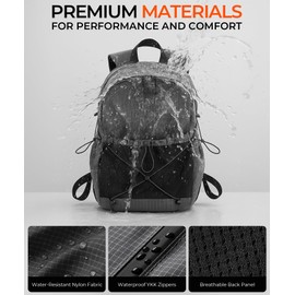 OCE GEAR Lightweight Hiking Backpack, Camping Backpack 20L Small Backpacks Water Resistant Daypack for Women Men (Grey)