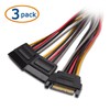 Cable Matters 3-Pack 15 Pin SATA Power Splitter Cable 8