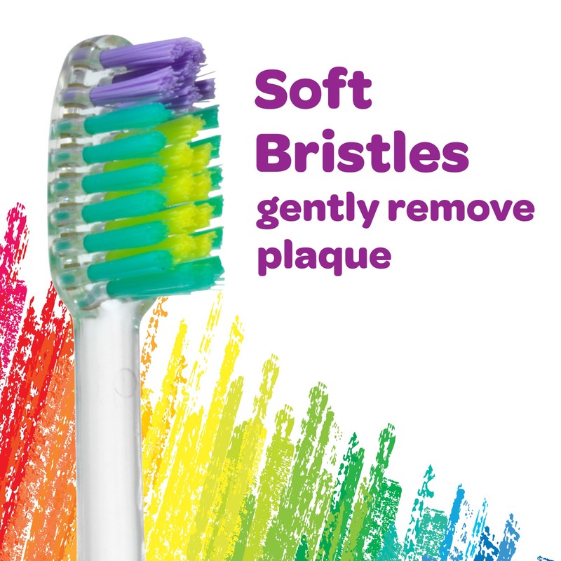 GUM Crayola Kids Light-Up Timer Manual Toothbrush, Soft Bristles with