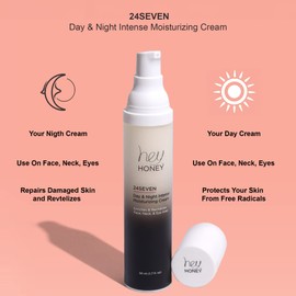 Hey Honey Hey Honey 24Seven Honey Day and Night Moisturizing Cream For Face, Neck & Eye Area | Rich Pro-Beautiful-Aging Intensely Hydrate and Reduce The Appearance Of Fine Lines and Wrinkles | 1.7 Oz