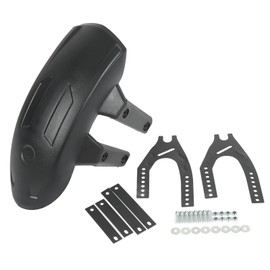 Motorcycle Rear Mudguard ABS Metal Black Tire Splash Guard Universal for 12‑18in Wheels Hub