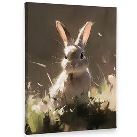 PHAMTE Vintage Bunny Easter Wall Art Decor Canvas, Spring Farmhouse Rabbit Pictures Wall Decor for Living Room Home Bunny Lovers, Rustic Cottagecore Artwork for Walls 11x14in