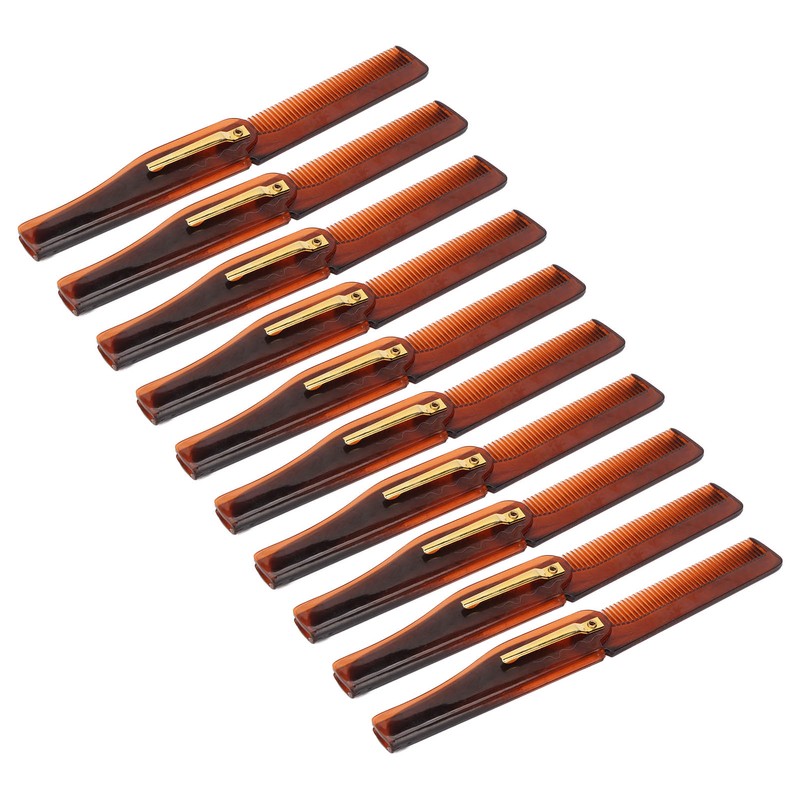 10 Pcs Folding Pocket Comb Hand Made Folding Knife Type