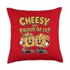 Cheesy and Proud Funny Mac And Cheese Lover Cartoon Pun