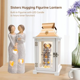 Homazing Homazing Sister Gifts Lantern - Unique Sister Gifts from Sister, Birthday Gifts for Sister Best Sister Gift Ideas for Mothers Day Christmas Thanksgiving Sisters Figurine Lantern Gifts from Sister