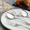 Unokit Forks and Spoons Set - 24Pcs Silverware Set, Food