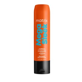 Matrix Mega Sleek Acondicionador | Acondicionador anti-frizz para rebelde o con frizz | Combate el encrespamiento, suaviza y aumenta el brillo |Formulado con manteca de karité 300ml