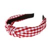 axy HR34k Vintage Look Checked Headband Series 34k Hair Band Beautiful Headband (Red/White Checked)