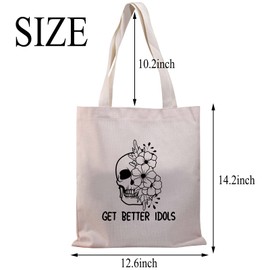 True Crime Tote Bag Get Better Idols Funny GBI Gift True Crime Murderino Reusable Grocery Bag True Crime Podcast Junkie Gift Funny Serial Killer Gift For Her (GET BETTER IDOLS bagCA)