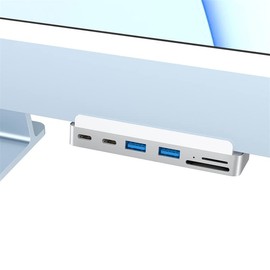 Quality Addicts USB C Hub for iMac 24 Inch 2021/2023/2024, 7 in 1 USB Adapter with 4K HDMI 60Hz Port, Aluminium Type-C Clam Hub with 2 USB-C 10Gbps Data Port, 2 USB 3.0 Ports, Micro/SD Cards Readers