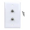 Construct Pro Wall Plate with Dual F-81 Connectors (White)