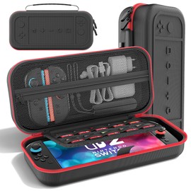 Gersker Switch 2 Carrying Case, Compact Switch2 Travel Bag for NS2 Console & Joy2, Multi-Functional Switch2 case for 10 Game Cards, Switch 2 Accessories