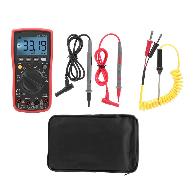 ZT219 Auto Range Digital Multimeter Ac DC Voltage TrueRMS Tester