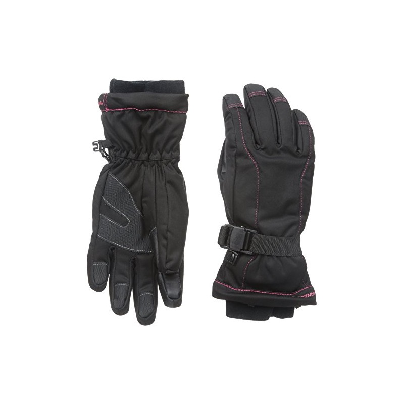 Manzella Women's Fahrenheit 5 Touch Tip Gloves, Black, Large