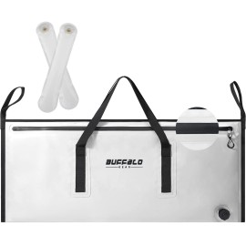 Buffalo Gear Insulated Fish Cooler Bag 40x18In,Leakproof Fish Kill Bag with 2...