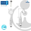 Tecuro Nostalgic Hand Shower 1 Jet Type Chrome Metal Design