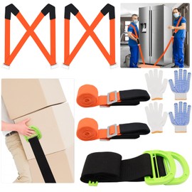 XSTRAP STANDARD Moving Straps Lifting System Kit Moving Strap with Non-Slip Silicone for 2-Person, Widen Handle Lifting Straps for 1-Person for House-Moving, Furniture, Appliances, Boxes