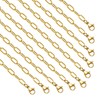 YOUBEIYEE 10pcs Paperclip Chain Necklace for Women Dainty Gold Plated