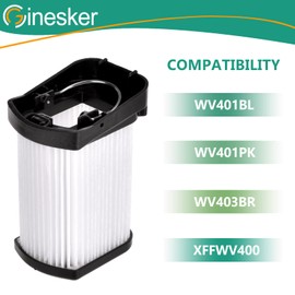 4 Pack Replacement Vacuum Filter for Shark WANDVAC POWER PET WV401BL WV401PK WV403BR WV410BL WV410GN WV410PR Cordless Handheld Vacuum, Fabric Filter Compare to Part # XFFWV400