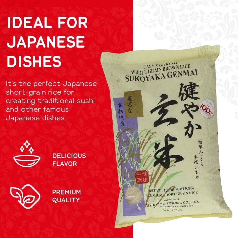 Sukoyaka SHIRAKIKU Brown Rice Genmai | Premium Short Grain Rice