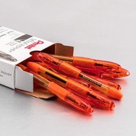 Pentel RSVP Mini Ballpoint Pen, (1.0mm) Medium Line, Orange Ink, 12 pack (BK91MNF-F)