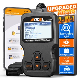 (Upgraded AD310) ANCEL AD310BT OBD2 Scanner Bluetooth - Check Engine Code Reader, Escaner Automotriz with Premium App On iOS & Android, Car Diagnostic Scanner for All Vehicles After 1996