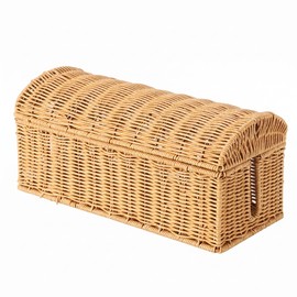 Large Rattan Cable Management Box, Decorative Large Power Strip and TV Box