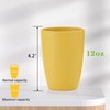 Mfacoy Wheat Straw Cups Set of 6, 12 oz Unbreakable
