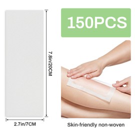 RAQEHO 150 Non Woven Wax Strips - 2.7x7.8" Large Wax Paper Sheets For Waxing Sugar Soft Hard Beads Hair Removal Bikini Eyebrow Lip Armpit Leg Face Body Women Men Home Esthetician Essentials Supplies