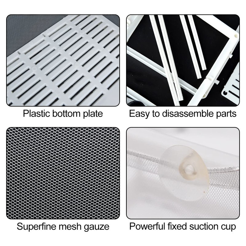 Aquarium Breeding Boxes,CHENKEE 3 pcs Fish Breeder Net Fry Hatchery