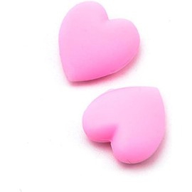 Jizlan 2 Pcs Eyeglasses Ear Grip Ear Hooks, Heart-Shaped Eyewear Retainers for Eyeglasses Sunglasses Reading Glasses (Pink)