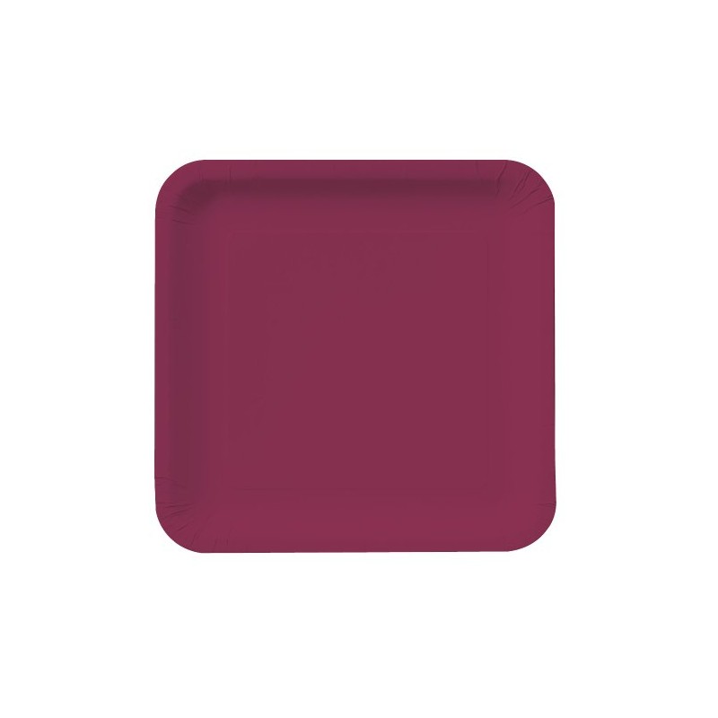 Creative Converting Placas, Burgundy, 22.8 cm, 1
