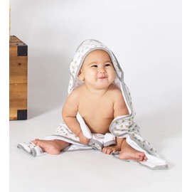 Burt's Bees Baby - Hooded Towels, Absorbent Knit Terry, Super Soft Single Ply, 100% Organic Cotton