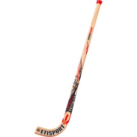 ETISPORT Fury Hard Stick Rolling Hockey Stick Rigid Medium Weight Thick Hickory Handle Blade Laminated with Outer Fibre