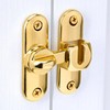 INIRET Gold Barn Door Latches,90/180 Degree Gate Lock,Flip Gate Latches