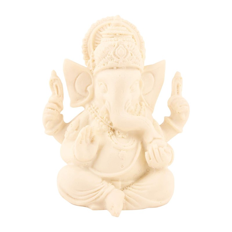 Lavanaya Silver White Marble Look Ganesha Idol Showpiece for Home