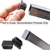 Square Tubing End Cap Black Plastic Rectangle Plugs Tubing Post