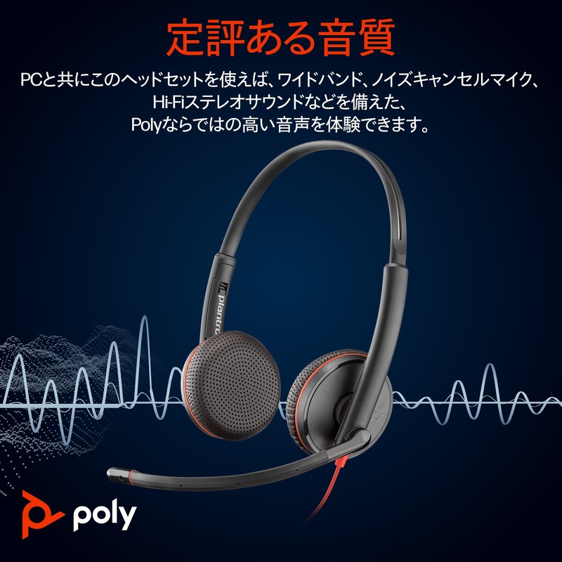 Poly Blackwire 8G0Z0AA 3325 USB-C / 3.5mm Wired Binaural Headset,
