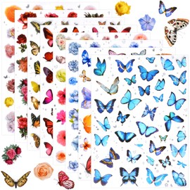 266 Pcs Scrapbook Stickers Flower Stickers Butterfly Stickers Kit for Junk Journal Stickers, Bullet Planning Stickers, Laptop Stickers, DIY Crafts, Stickers for Planners and Calendars
