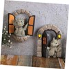 Kisangel 2pcs Resin Dragon Garden Decoration Resin Dragon Statue Outdoor