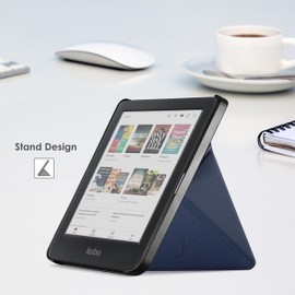 Forefront Cases Case for Kobo Clara Colour/Clara BW - Protective Kobo Clara Colour/Clara BW Case Stand - Navy Blue - Thin & Lightweight, Smart Car Sleep/Wake, Protective Case